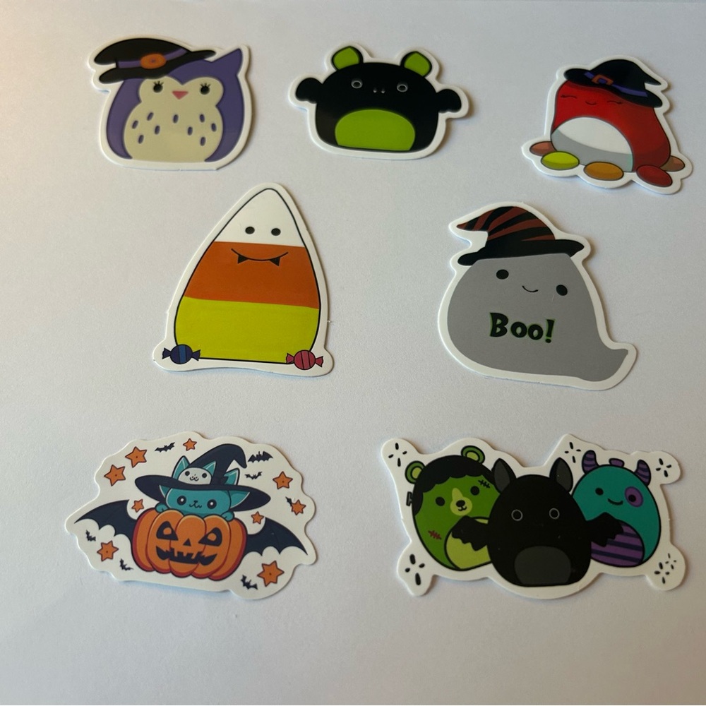 Cute Squishmallow Sticker for Laptops or Water Bottles (Waterproof) - Set of 7
